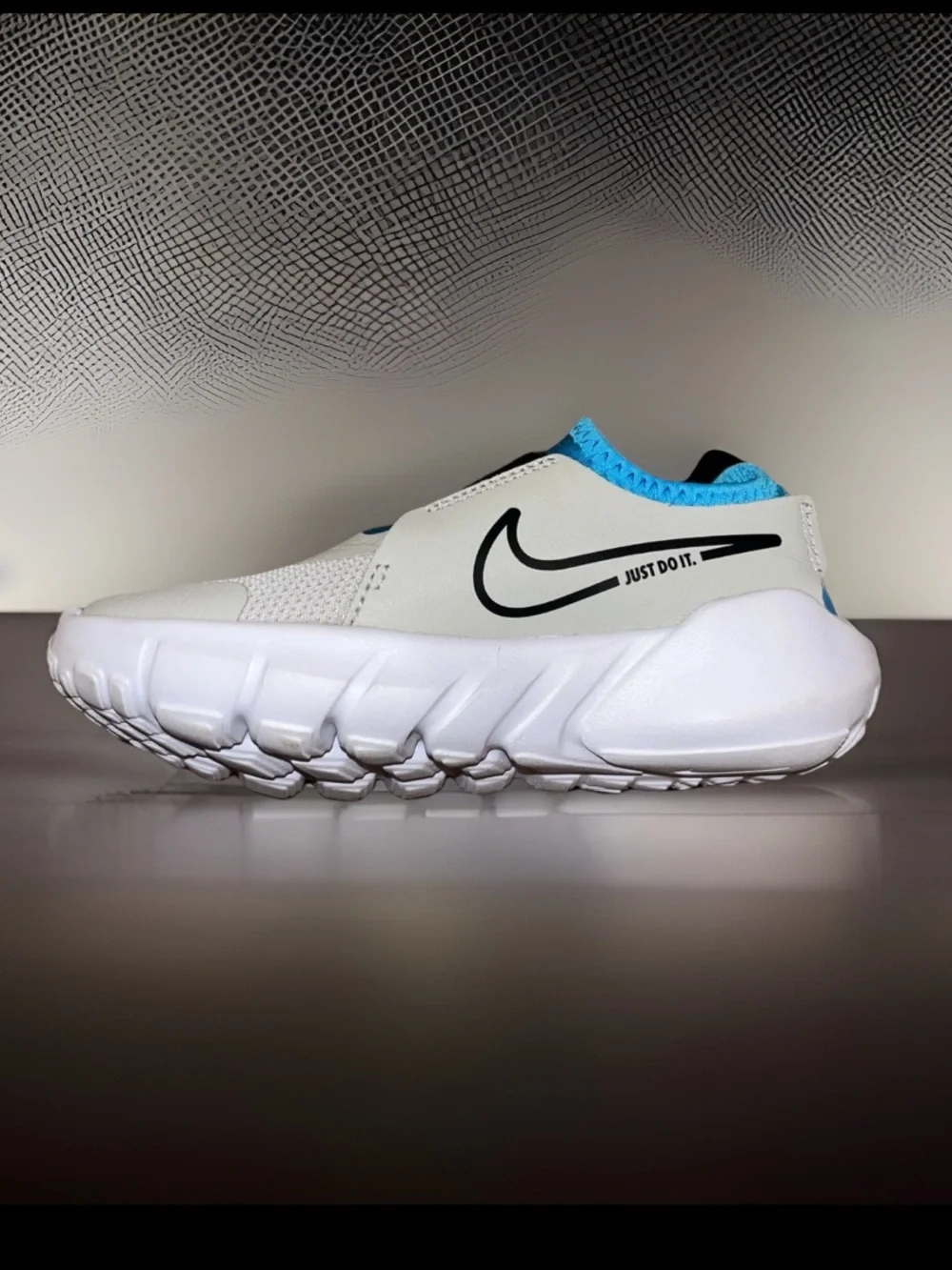 Nike FLEX RUNNER 2 PS 'LIGHT IRON ORE BLUE LIGHTNING' Lace Free Booty Style